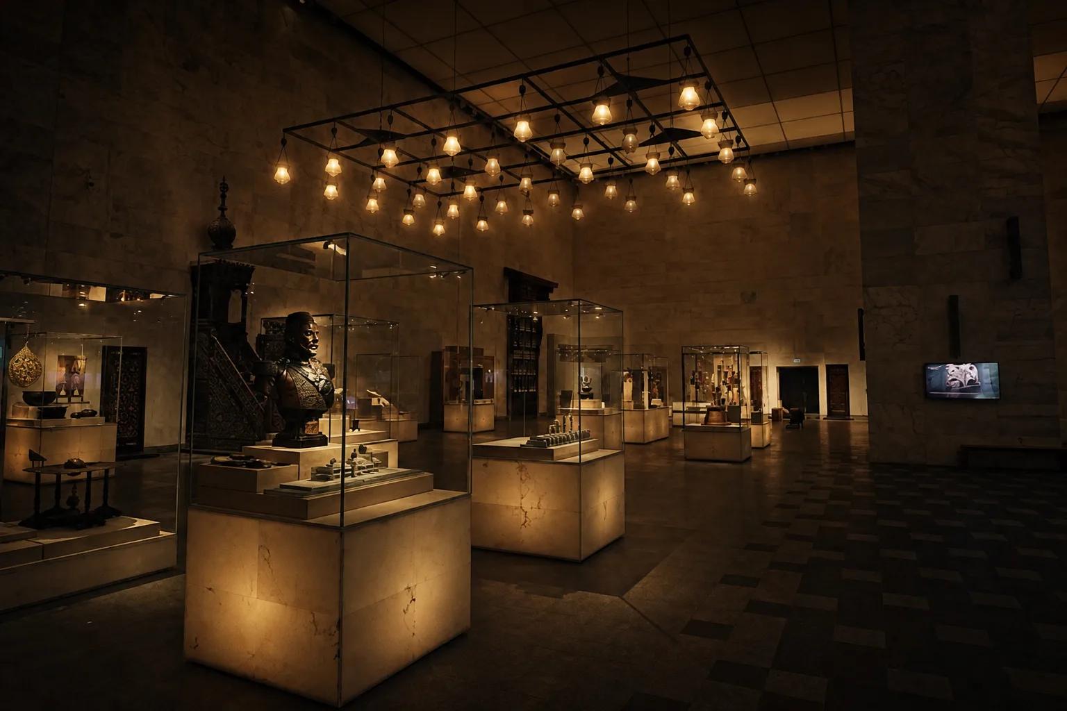 The Royal Mummies hall at the National Museum of Egyptian Civilization