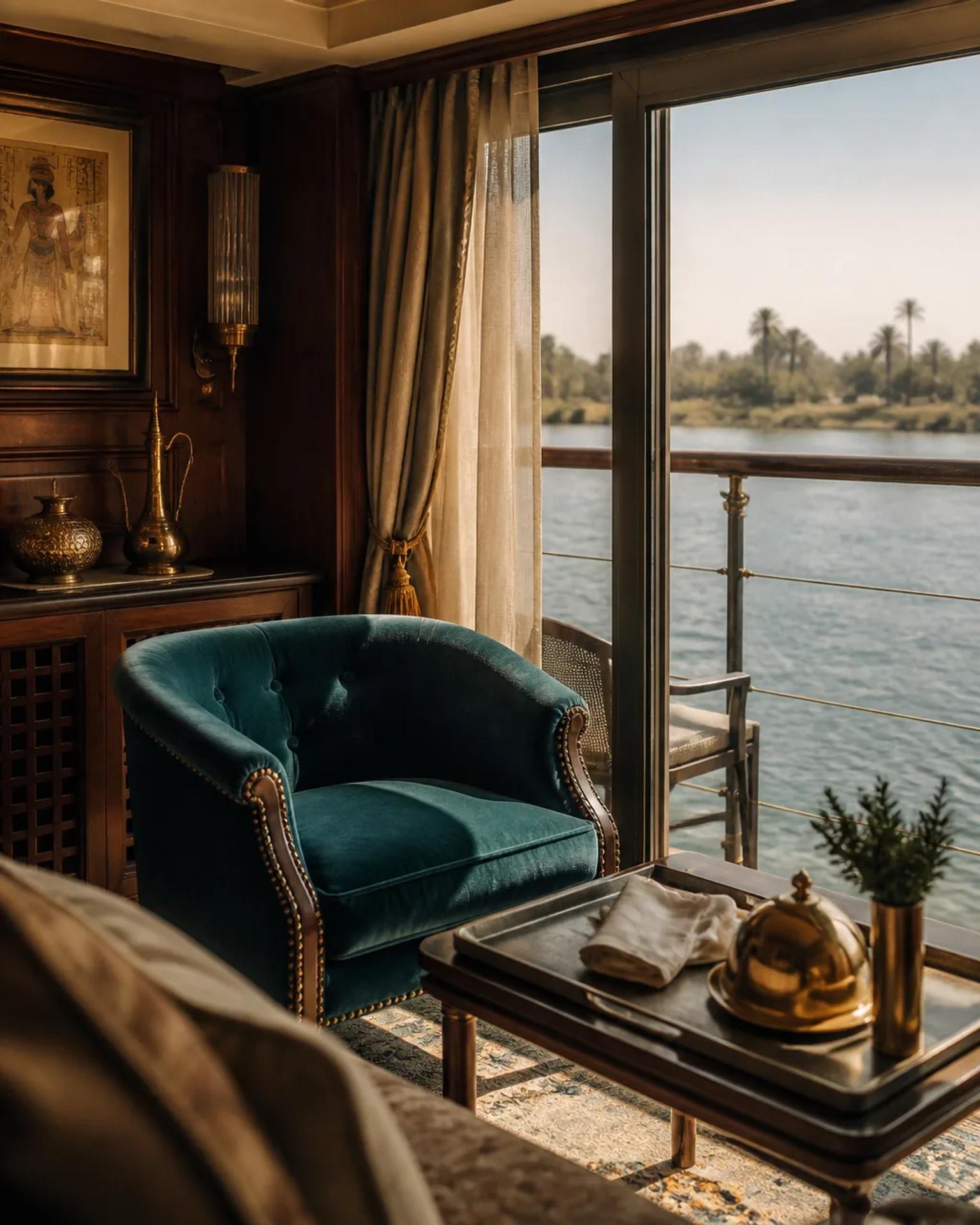 Luxury 5★ Nile cruise vessel – Oberoi · Sanctuary Sun Boat · butler service
