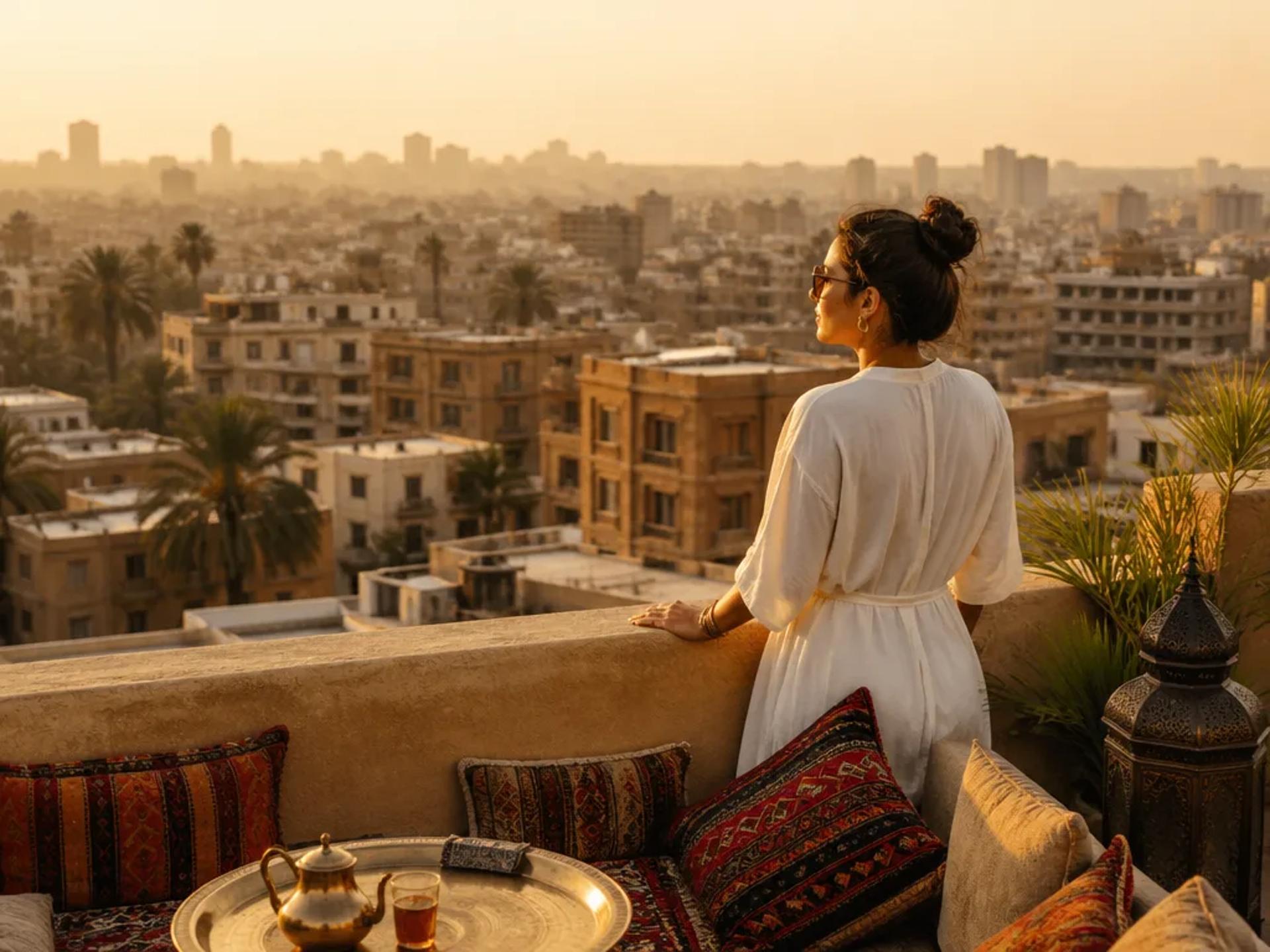 Cairo rooftops at dusk – Egypt Discovery planning team